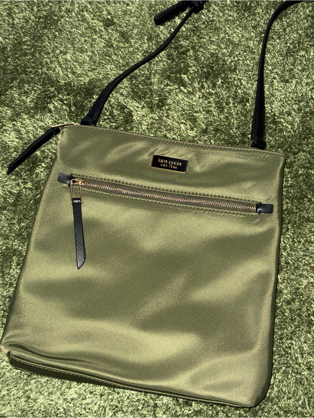 Kate Spade Olive Green Nylon Crossbody Bag